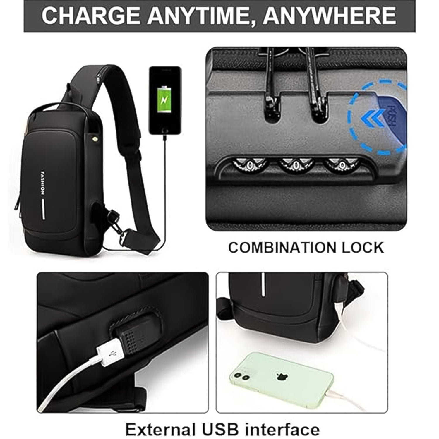 Travel Anti-Theft Crossbody Bag