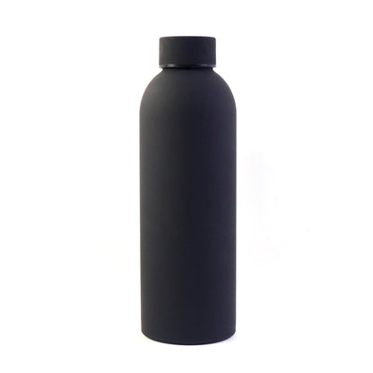 Stainless Steel Double Wall Vacuum-Insulated Drink Water (Black / 500 ML Approx)