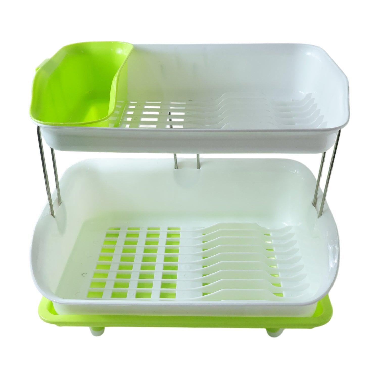 stainless steel dish rack with drain tray design