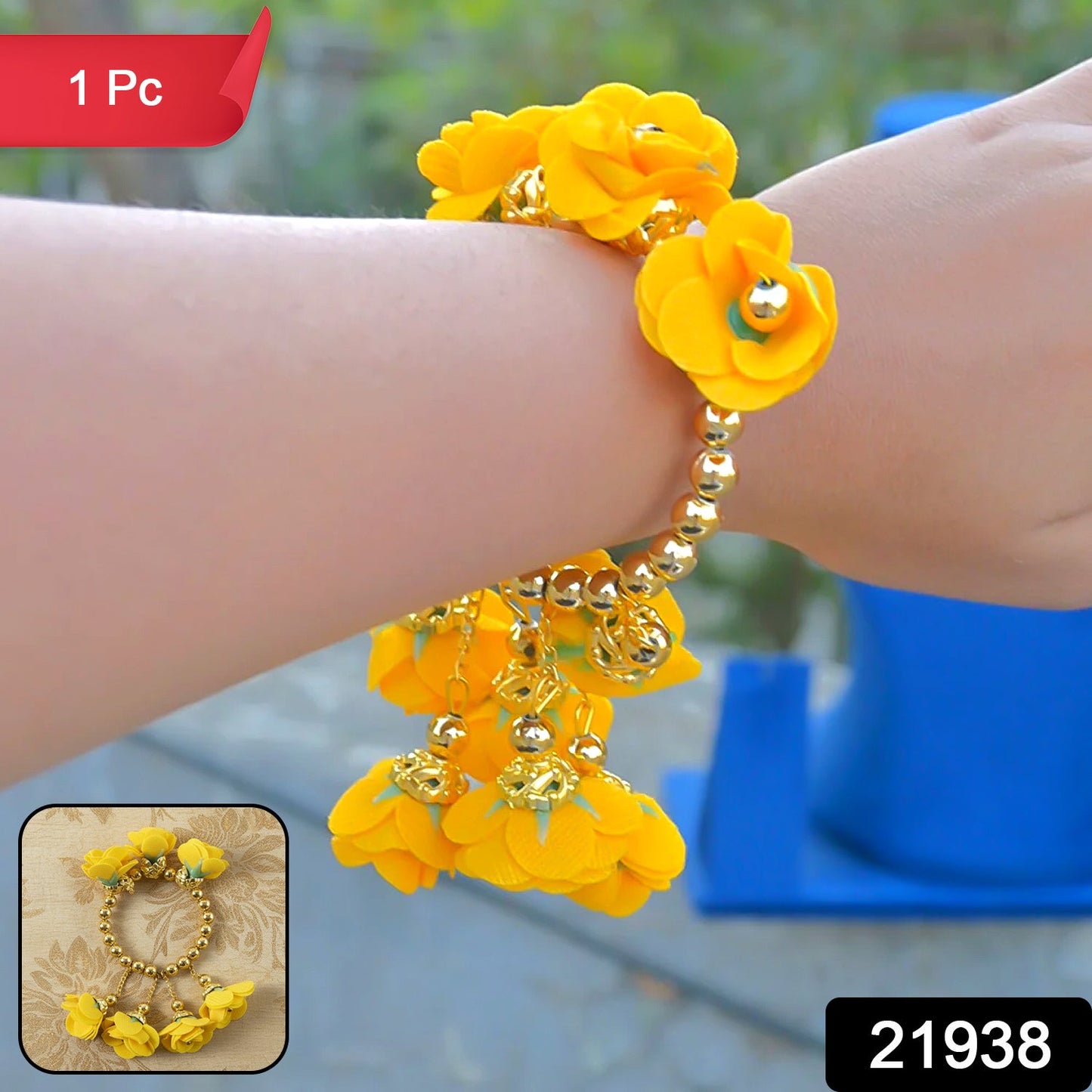 Floral Beaded Bracelet