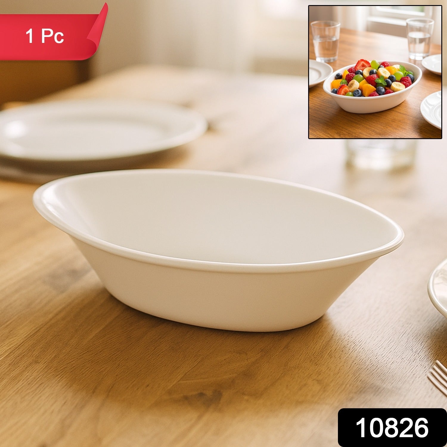 Elegant Oval Deep Bowl