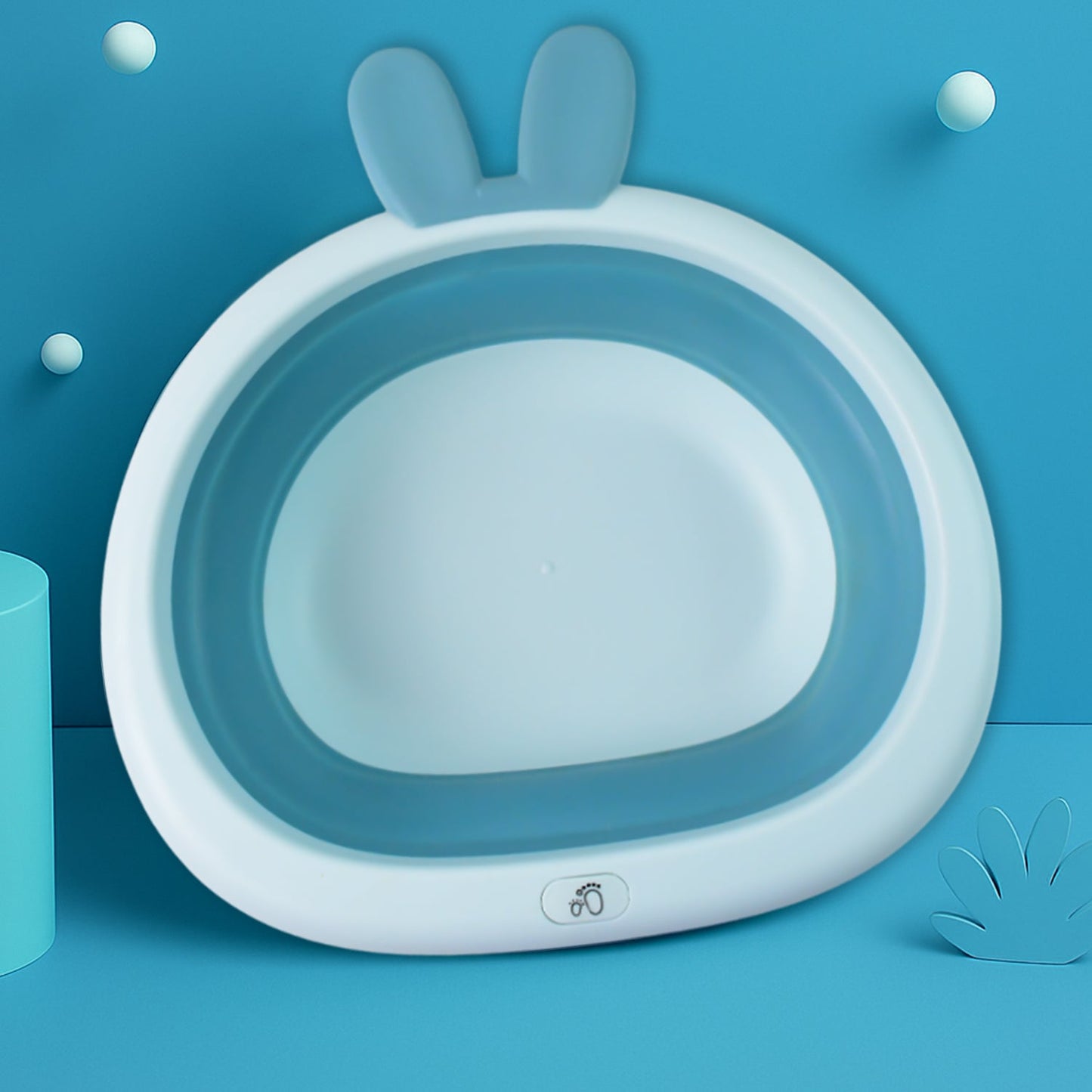 Foldable Multipurpose Collapsible Basin with Bunny Ear Handle