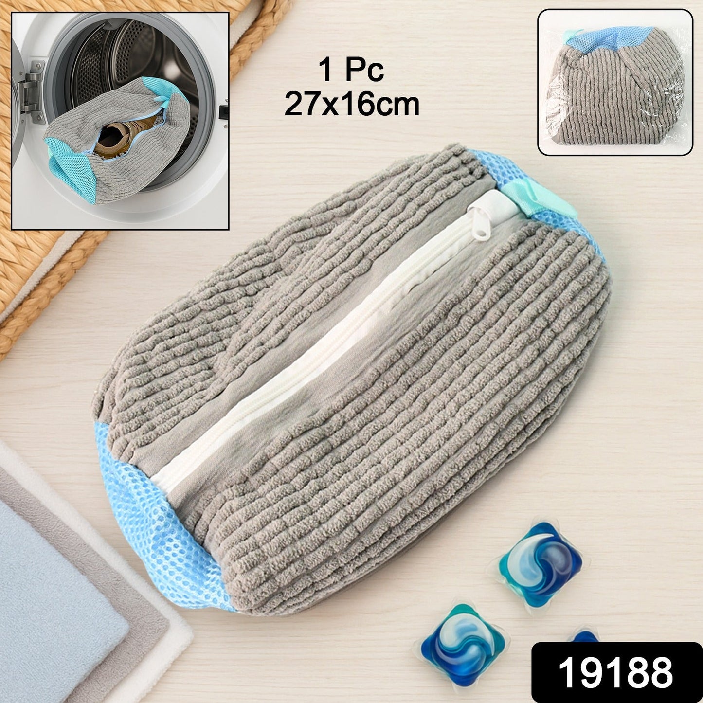 Heavy-Duty Reusable Shoe Washing Bag for Washing Machine (1 Pc) -01