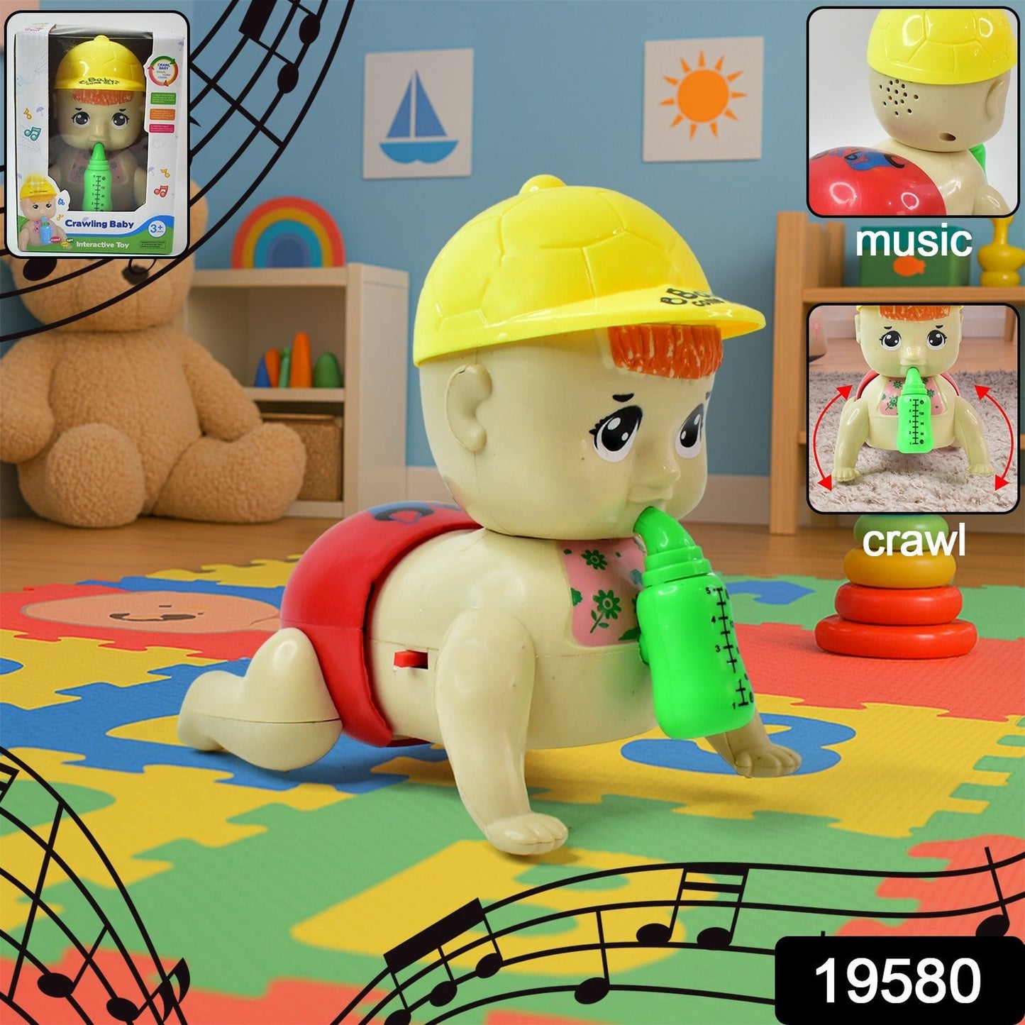 Battery-Driven Crawling Baby Figure