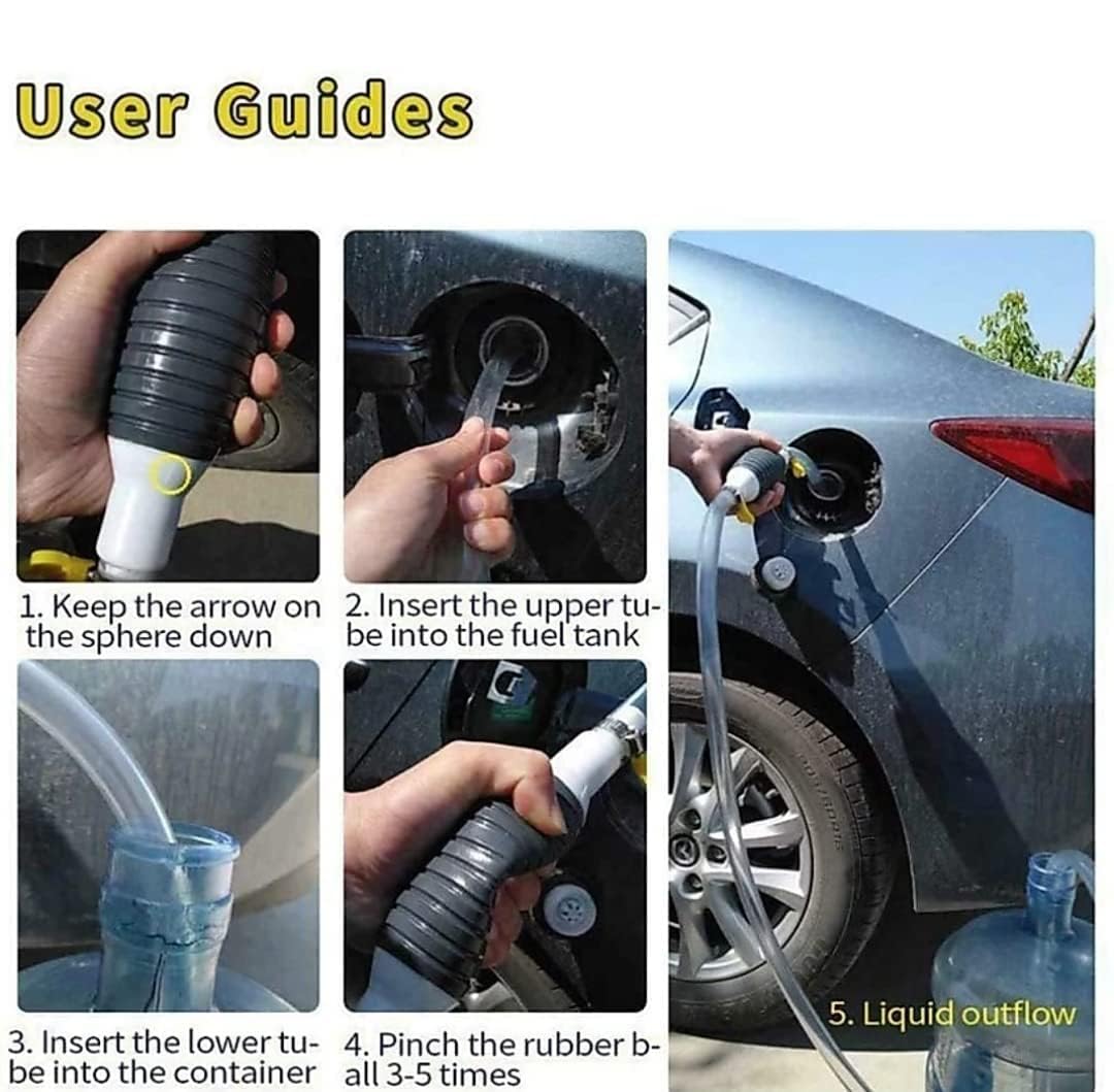 Portable Fuel Transfer Pump Kit for Petrol, Diesel & Liquids