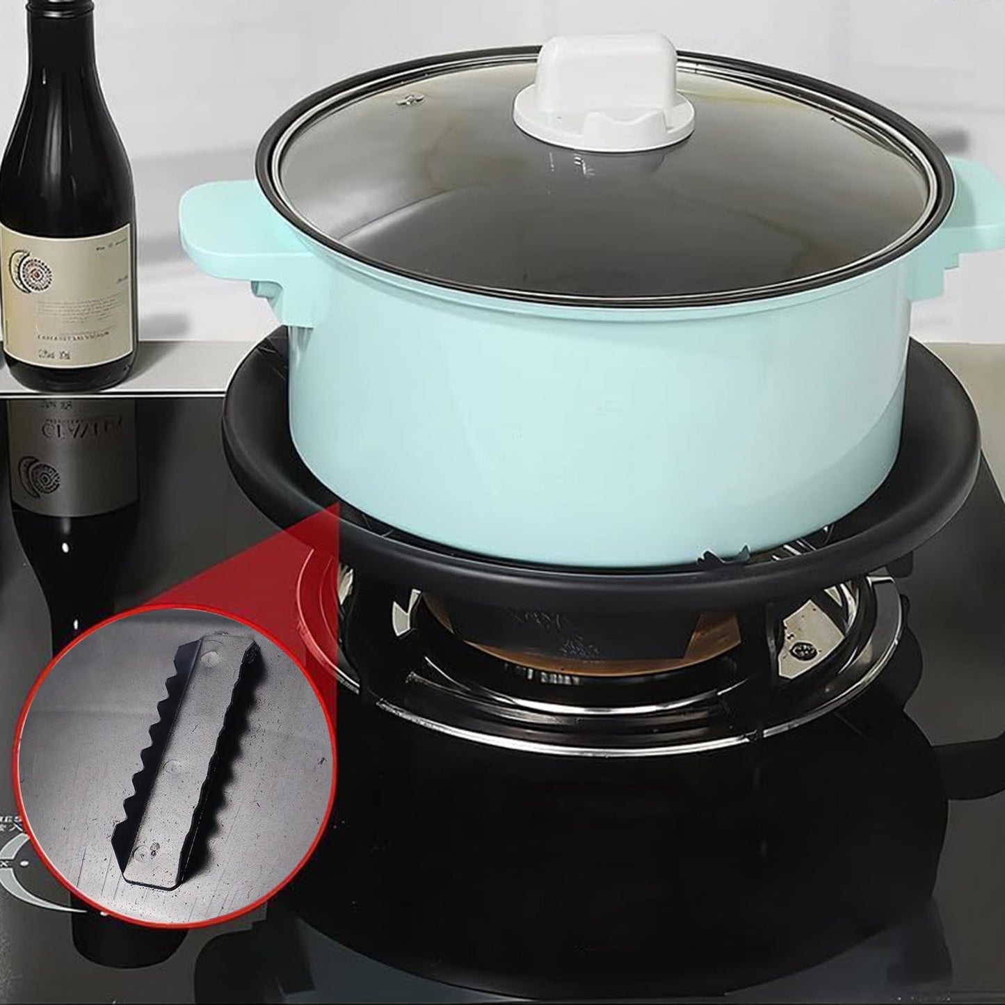 Gas Stove Flame Protector Ring (25 x 25 cm, 4 Pc)