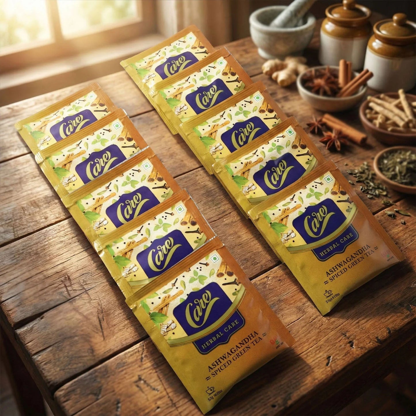 Ashwagandha Spiced Green Tea 62.5 Gm (25 Pkt, Per Pkt 2.5 Gm)