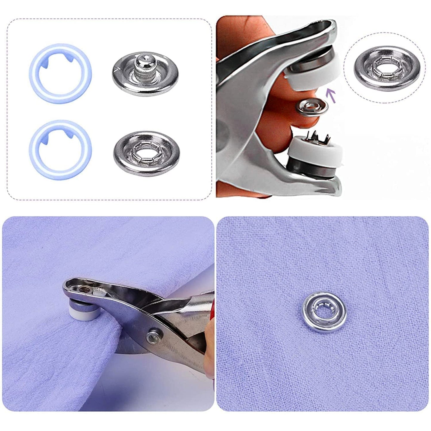 Handy Snap Button Attaching Plier Tool Kit
