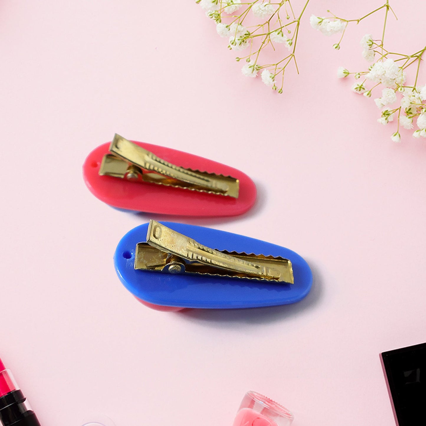 Decorative Snap Hair Clip Set (4 Pc)
