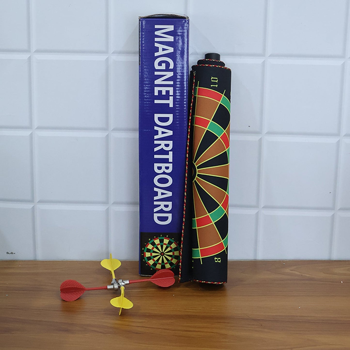 Magnetic Roll-Up Dartboard Game - (12-inch / Set)