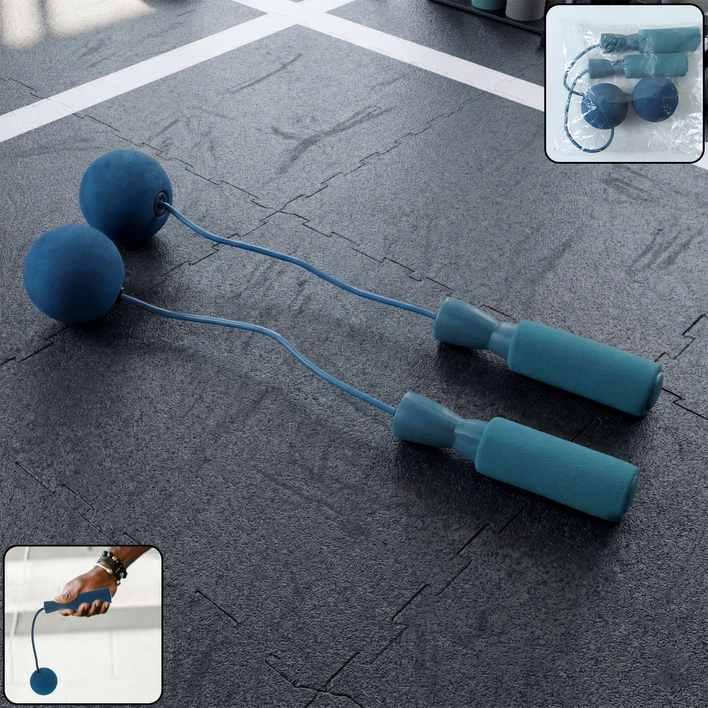 fitness wrist ball exercise tool with handle grip