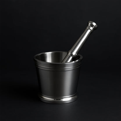 Heavy Duty Stainless Steel Mortar Pestle Set for Kitchen, Khalbatta Set (2 Pc Set)