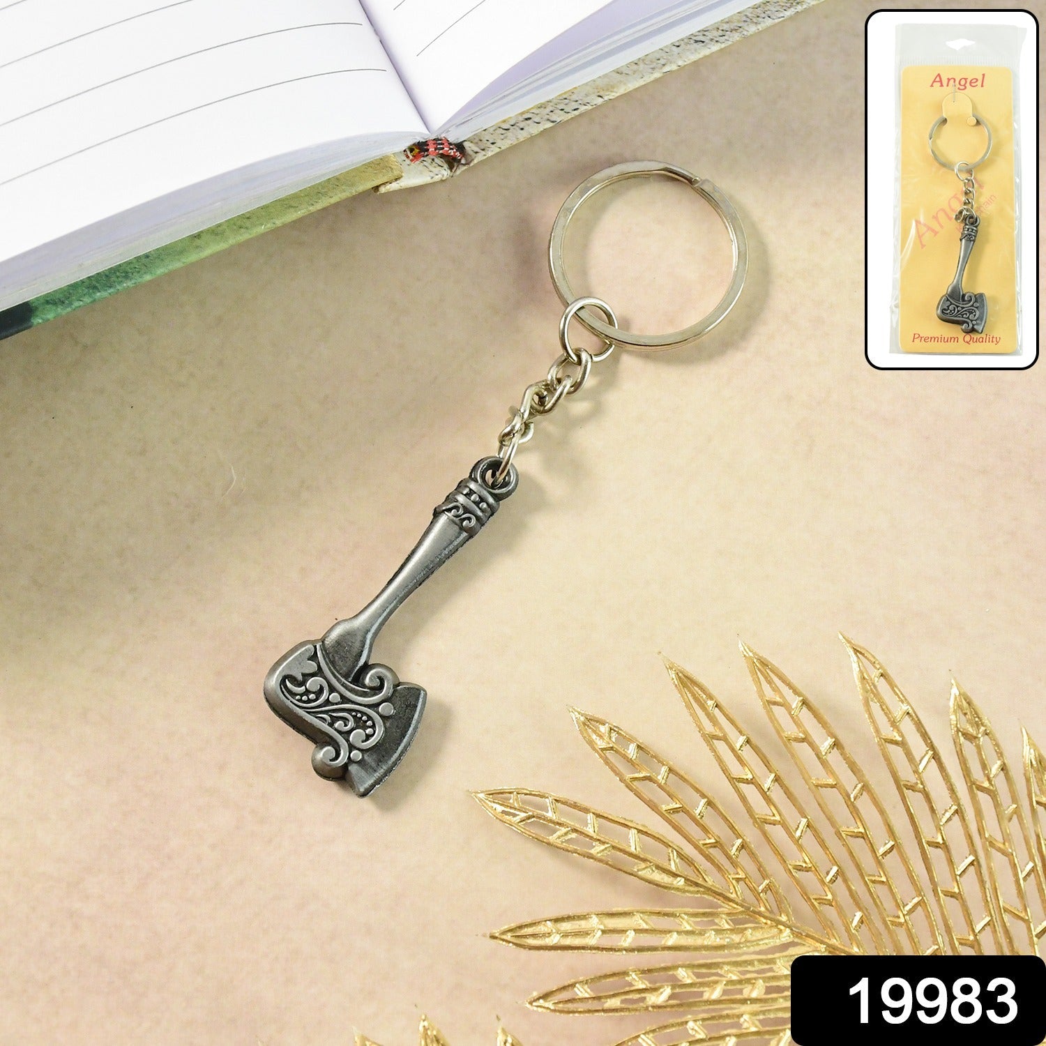 Axe Shape Metal Keychain